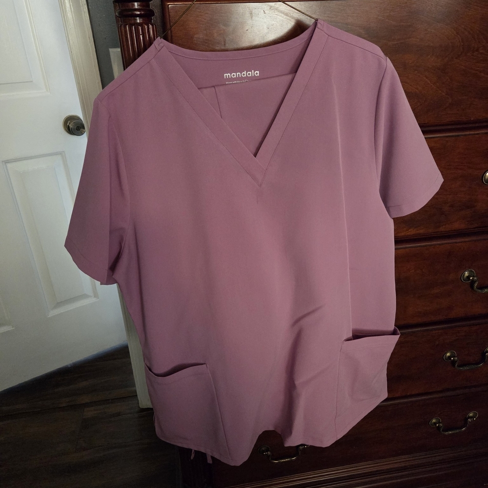Pink Short Sleeve Blouse V-Neck Top